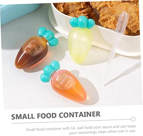 Mini Carrot Condiment Boxes 9pcs Reusable Sauce Cups