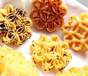 Lungcha DOK JOK Brass Flower Cookie Mold 6cm