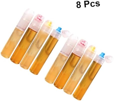 FELTECHELECTR 8pc Syrup Pump Apothecary Jars with Lids Set