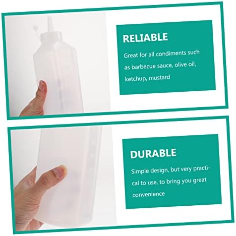 2 Pack Squeeze Condiment Bottles with Lids for Kitchen Use