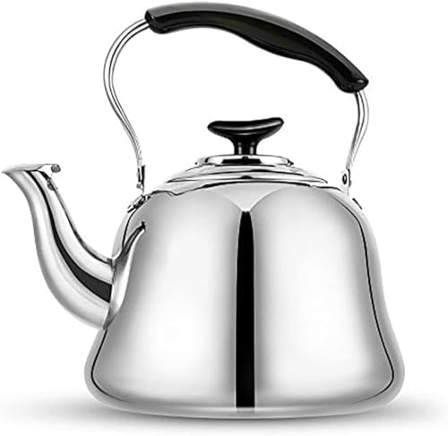 2L Whistling Stovetop Tea Kettle - Durable Stainless Steel with Anti-Scald Handle