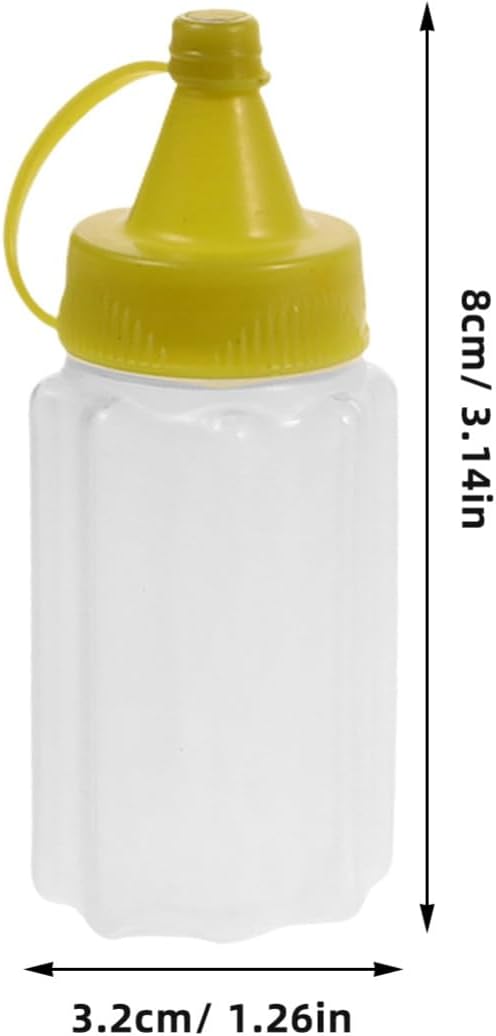 Set of 4 Mini Condiment Bottles for BBQ and Salad