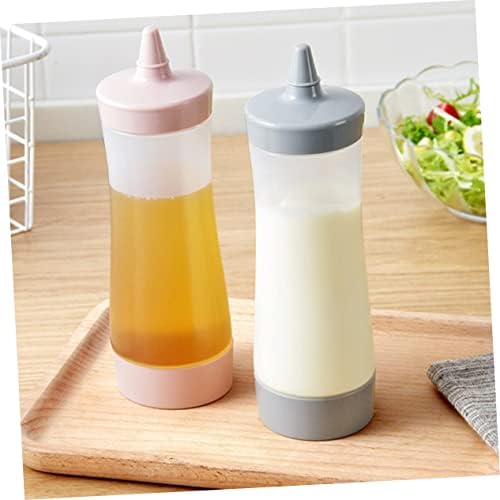 CIYODO 2 Pcs Reusable Condiment Squeeze Bottles Pink