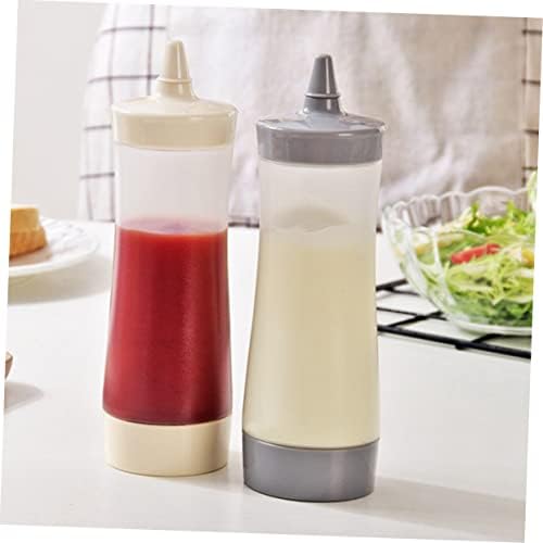 HOLIDYOYO 6 Pcs Reusable Condiment Squeeze Bottles with Lids - Pink