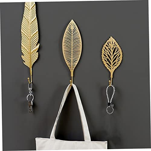 Healeved 5pcs Leaf Hook Wall Mounted Towel Holder