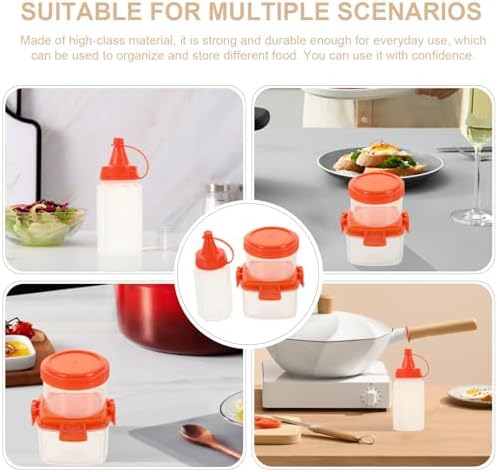 SHOWERORO Reusable Square Condiment Squeeze Bottles 1
