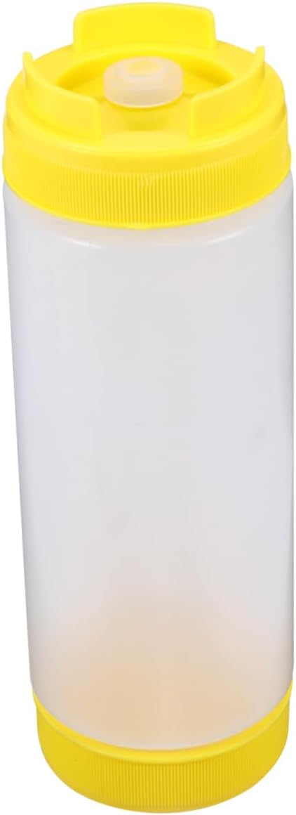 Alipis 20oz Two Headed Squeeze Sauce Bottles Reusable Condiment Dispenser