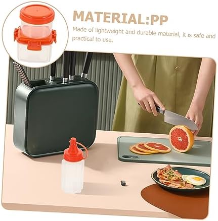 Mikinona 12-Pack Square Sauce Bottles with Lids