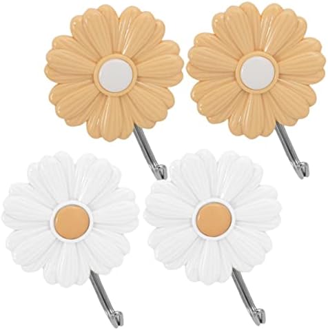 Ciieeo 8 Pcs Daisy Wall Key Holder Hooks