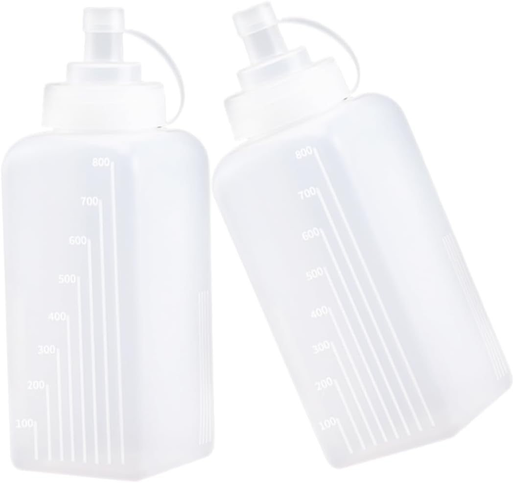 HOLIDYOYO Square Squeeze Bottles for Lunch Box and Salad Use