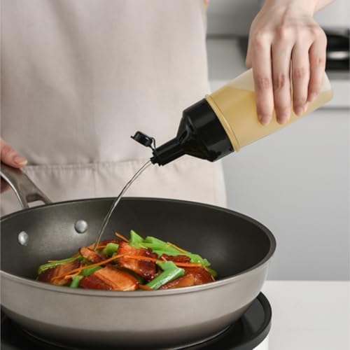 KLEYE 5-Piece Condiment Squeeze Bottles Set Black 500ml