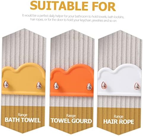 DIYEAH 4Pcs Cloud Shape Wall Hooks for Bathroom Towel and Key Hanging