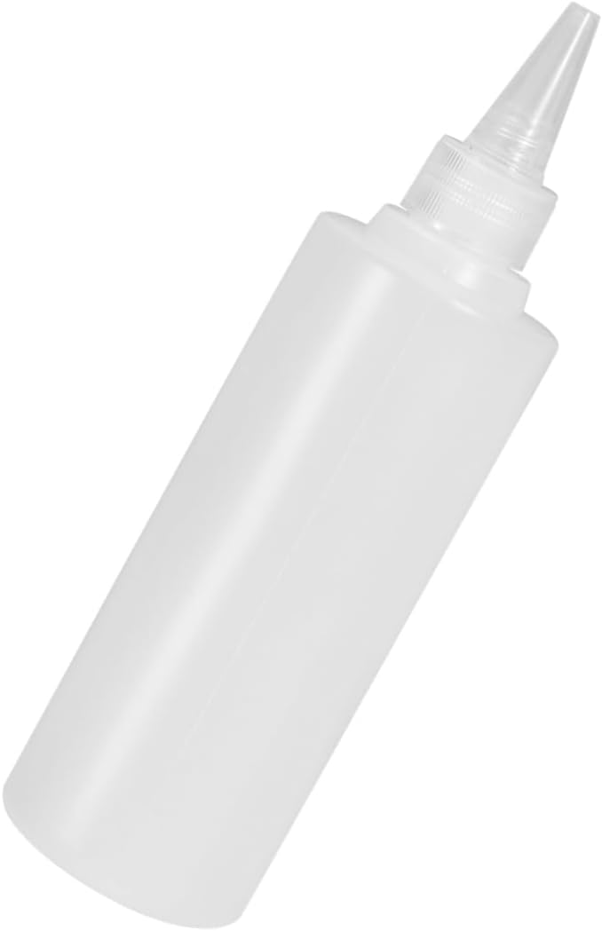 6 Pack 250ml Pointed Mouth Squeeze Bottles for Condiment Use