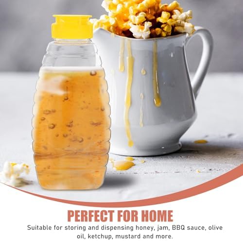 HOLIDYOYO 4pcs Jam Bottle Squeeze Honey Dispenser