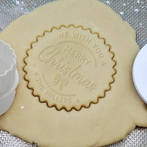 Personalized Cookie Stamp with Family Name Logo 3D Raised Design