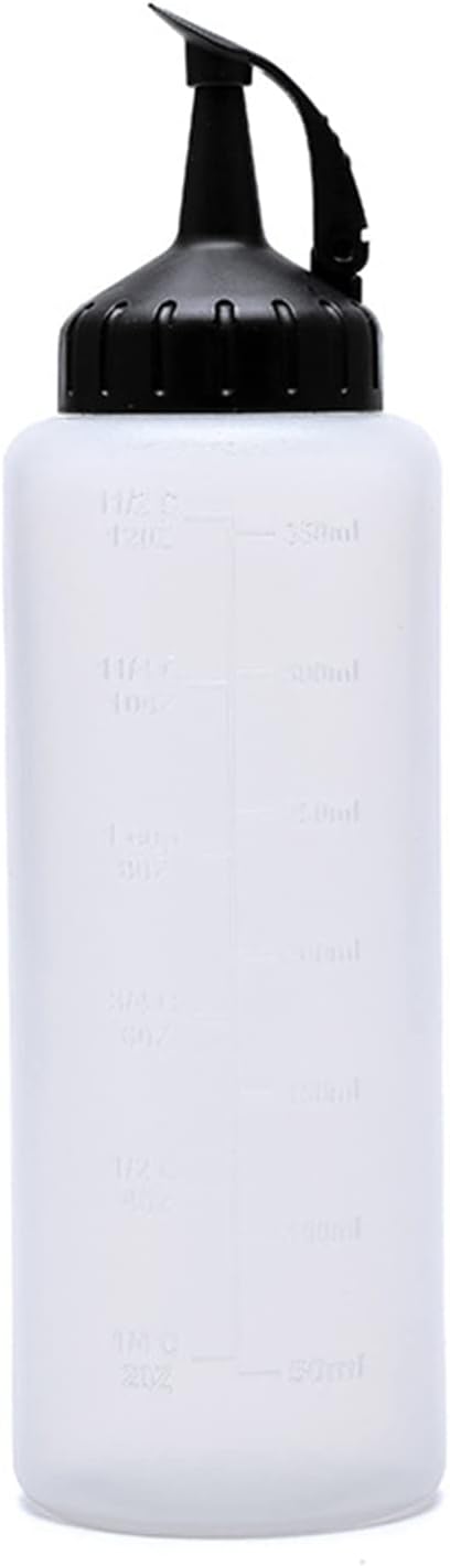 Cuteam Squeeze Oil Pot - BPA Free Condiment Bottle with Clear Scale Leakproof Lid
