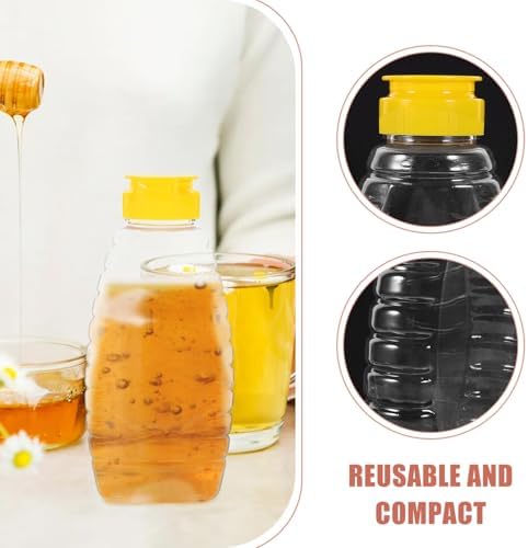 HOLIDYOYO 4pcs Jam Bottle Squeeze Honey Dispenser
