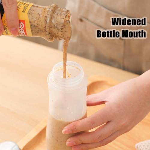 Qiuhome Condiment Squeeze Bottles 8 Pack Gray 12 oz