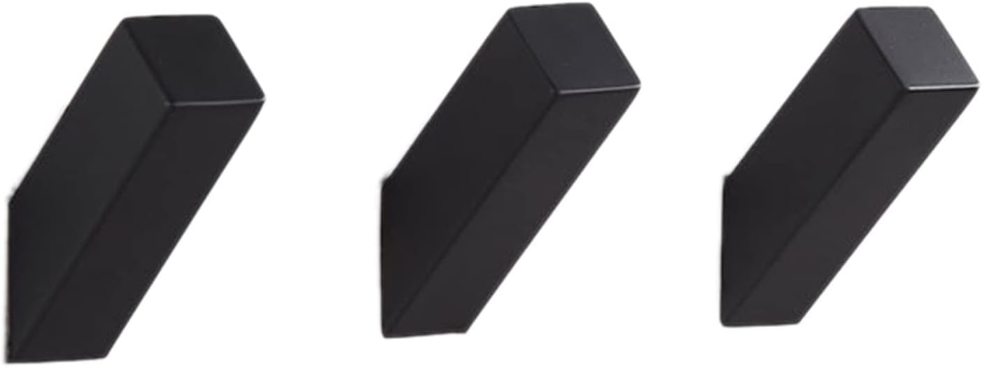 SUNESA 3Pcs Matte Black Coat Hooks 304 Stainless Steel