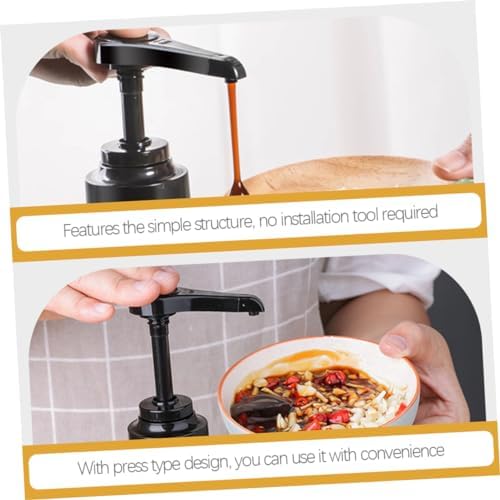 4Pcs Kitchen Oil Dispenser Pump Set for Syrup and Condiments