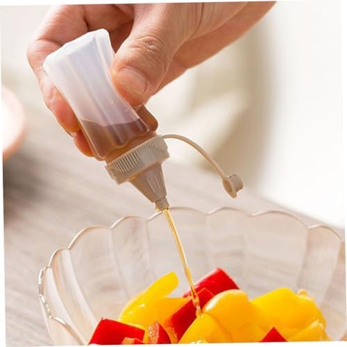 ULTECHNOVO 12pcs Plastic Squeeze Bottles for Ketchup BBQ Sauce and Dressing