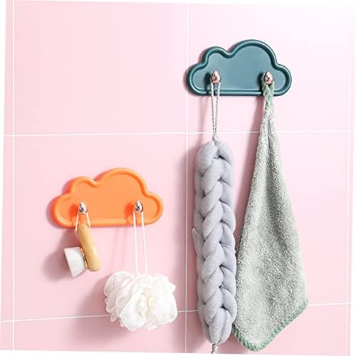 DOITOOL 4Pcs Adhesive Wall Hooks Decorative Key Towel Holders