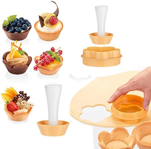 2 Packs Pastry Dough Tamper Kit with Cookie Cutters