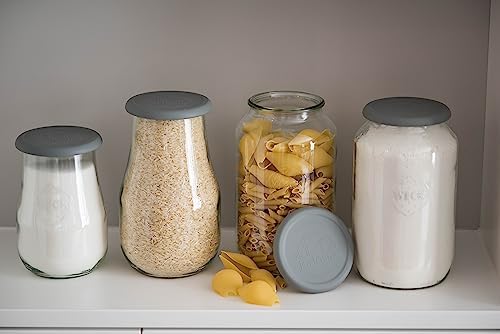 WECK 739 Tulip Jar with Silicone Lid - Airtight Storage Jar