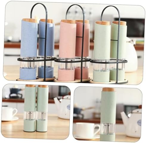 Battery-Powered Pepper Grinder Set 2PCS Non-Slip Base