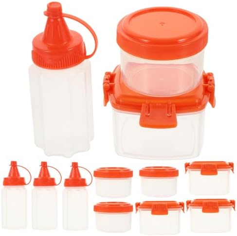 NAMOARLY Condiment Squeeze Bottles with Airtight Lids
