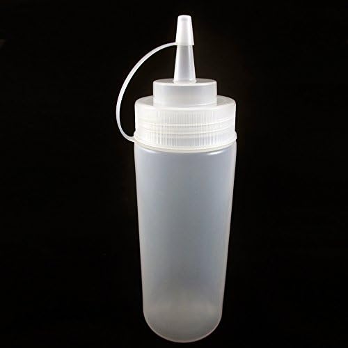 2 Pack 12oz Clear Plastic Squeeze Bottles for Condiments