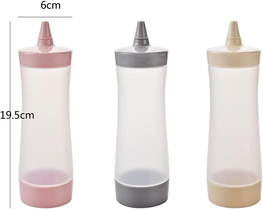 3 Pack Condiment Squeeze Bottles 12oz Pink BPA Free Set