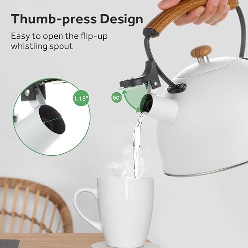 YSSOA Whistling Stovetop Tea Kettle 32 Quart