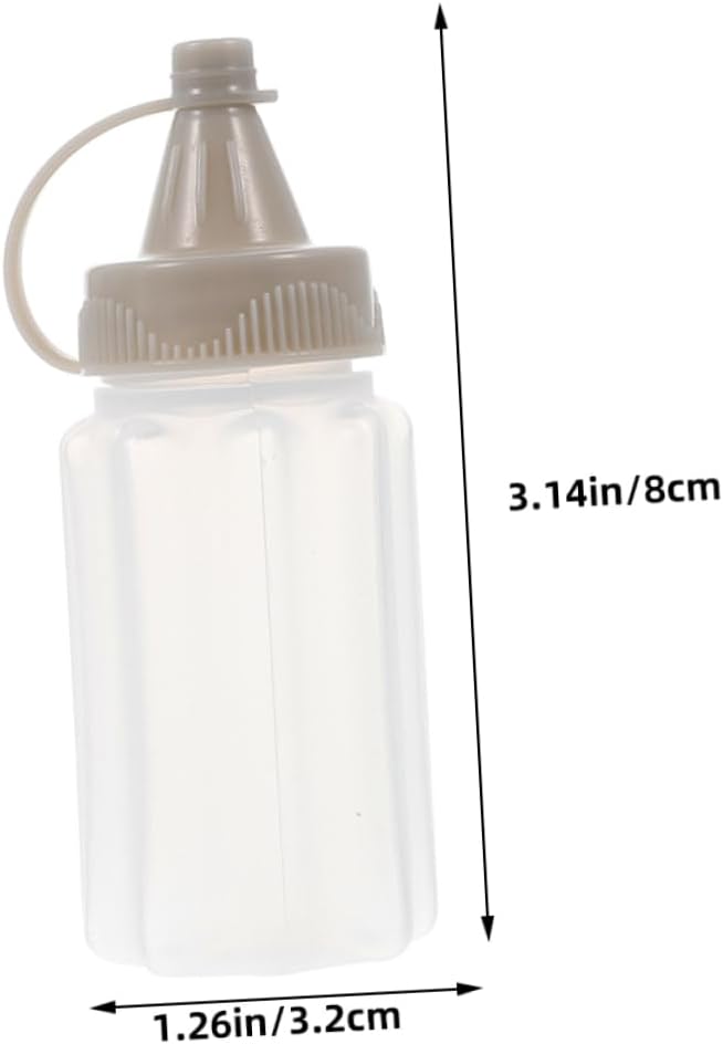 ULTECHNOVO 12pcs Plastic Squeeze Bottles for Ketchup BBQ Sauce and Dressing