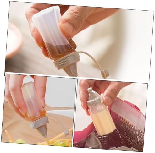 12pcs Mini Leakproof Condiment Squeeze Bottles for Home Commercial Use