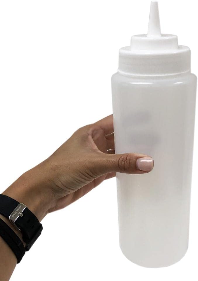 Clear Condiment Squeeze Bottle 32 Oz for Kitchen Use