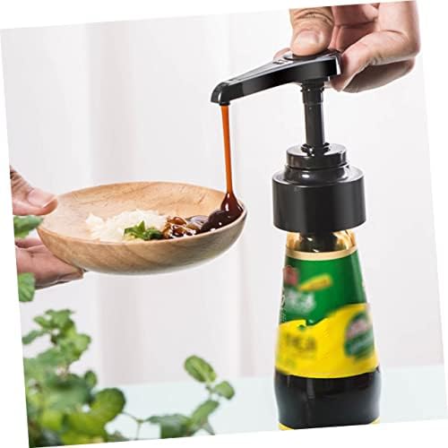 FOMIYES 4Pcs Condiment Squeeze Bottle Pump Set for Kitchen Use
