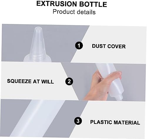 6 Pack 250ml Pointed Mouth Squeeze Bottles for Condiment Use