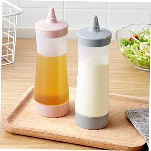 STOBAZA 2pcs Reusable Clear Condiment Bottles