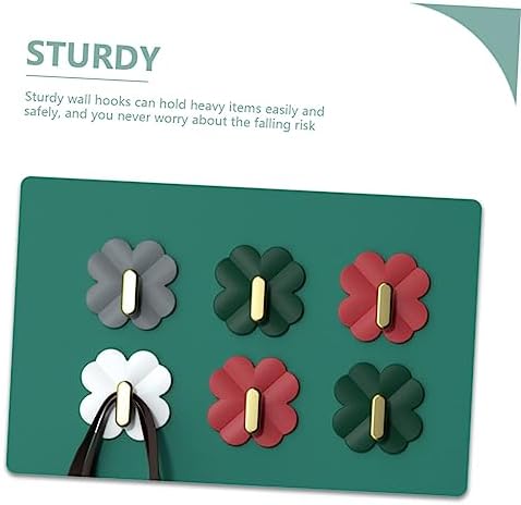 PRETYZOOM 4Pcs Cartoon Adhesive Wall Hooks