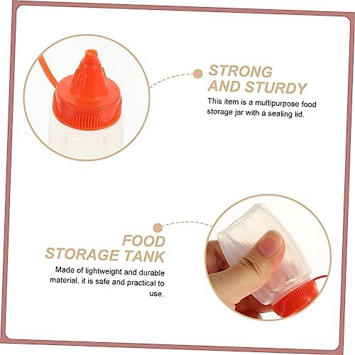 12Pcs Reusable Plastic Condiment Squeeze Bottles Set