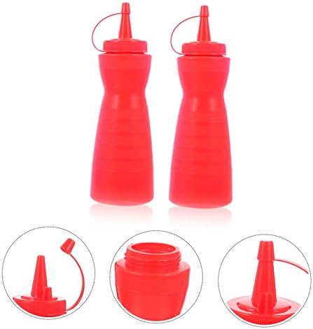 CIYODO 400ml Red Condiment Squeeze Bottle for Kitchen Use 1