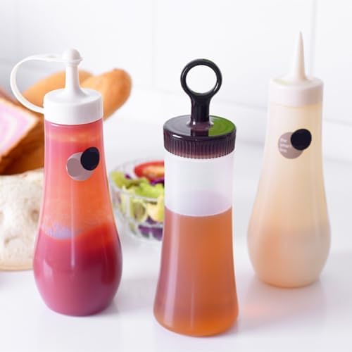 Kleye 5PCS Refillable Condiment Squeeze Bottles