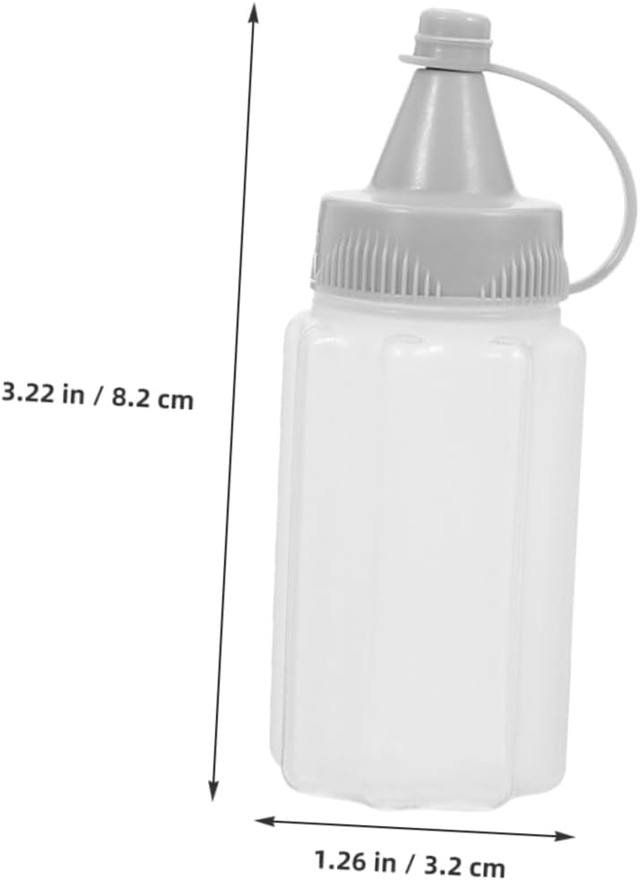 8PCS Reusable PP Condiment Squeeze Bottles 30ml