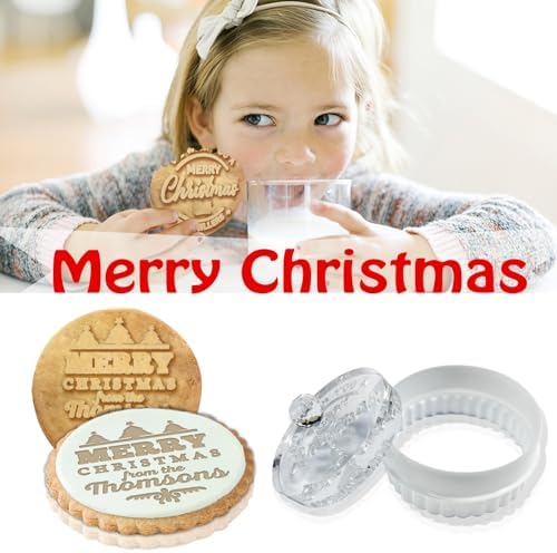 Personalized Christmas Cookie Stamp with Family Logo 3D Design