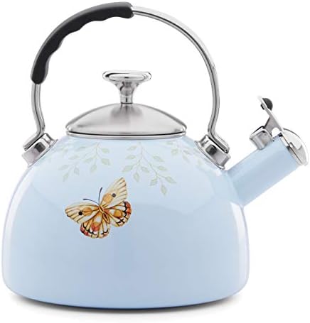 Lenox Butterfly Meadow Tea Kettle Blue 2 Quart