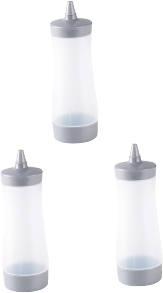 PRETYZOOM 3PCS Condiment Squeeze Bottles for Ketchup and Salad Dressing