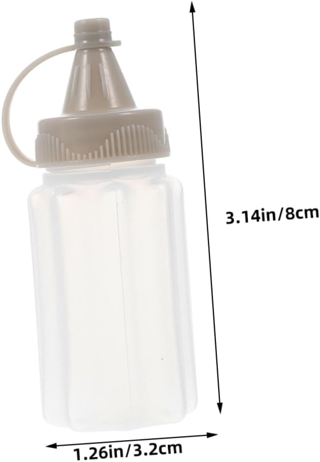12pcs Mini Leakproof Condiment Squeeze Bottles for Home Commercial Use