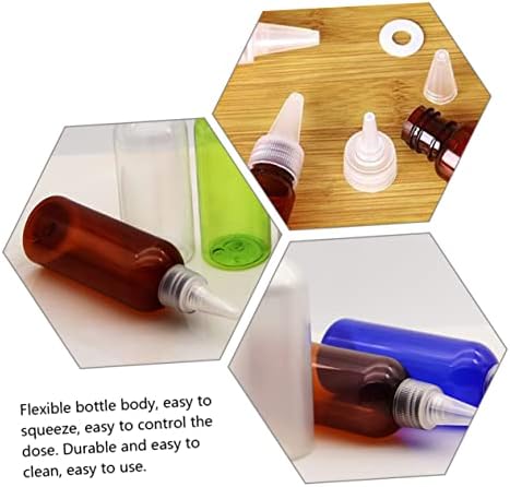 10pcs Reusable Condiment Squeeze Bottles with Spout Cap 1