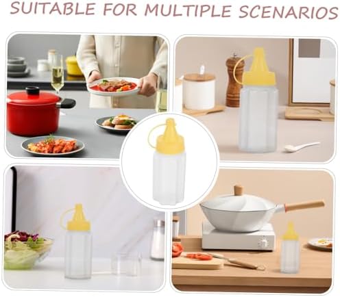 CIYODO Mini Squeeze Bottles 4 in 1 Condiment Set for Travel